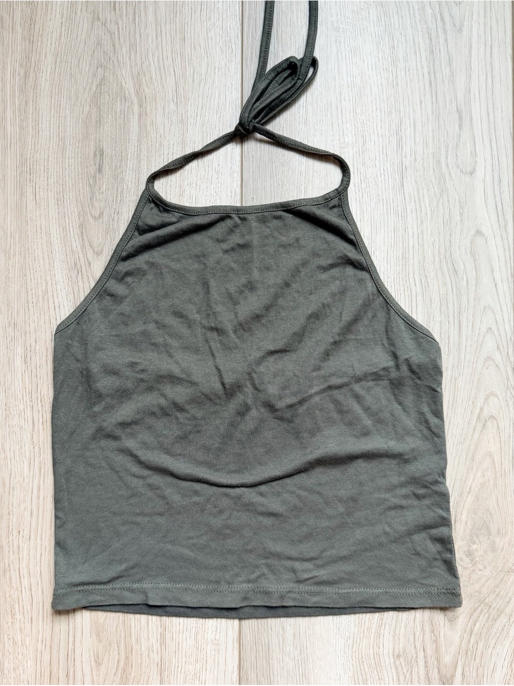 Brandy Melville John Galt Olive Green Cleo Halter Top